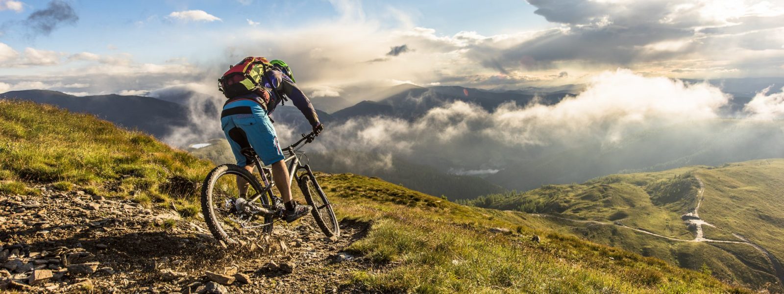 Mountainbiker in den Nockbergen von Bad Kleinkirchheim