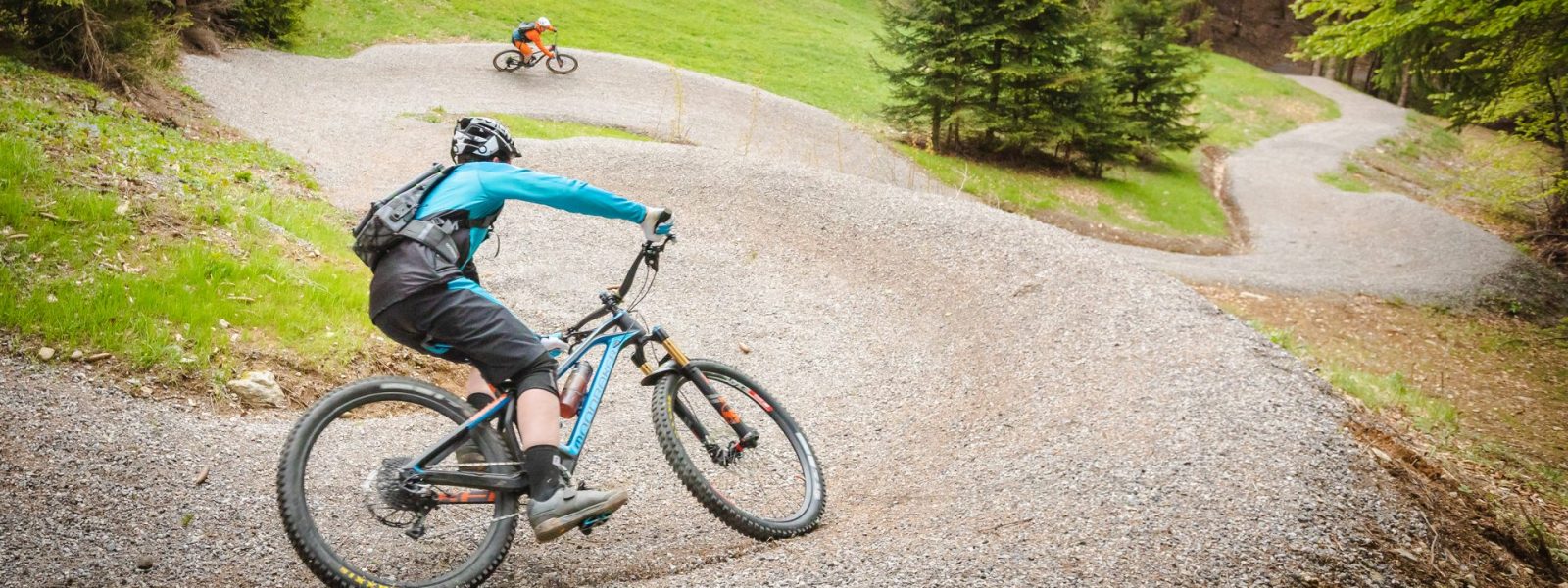 Mountainbiker auf der "Mex-Line I." am Nassfeld