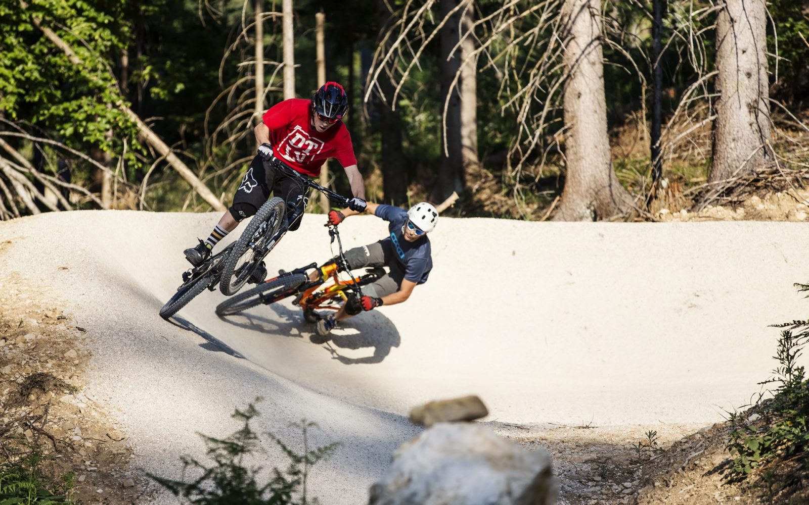 Mountainbiker am Flowtrail auf der Petzen